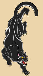 "American Trad Panther" Digital Art