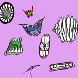 "Random Monster Teeth" Original Art Dump