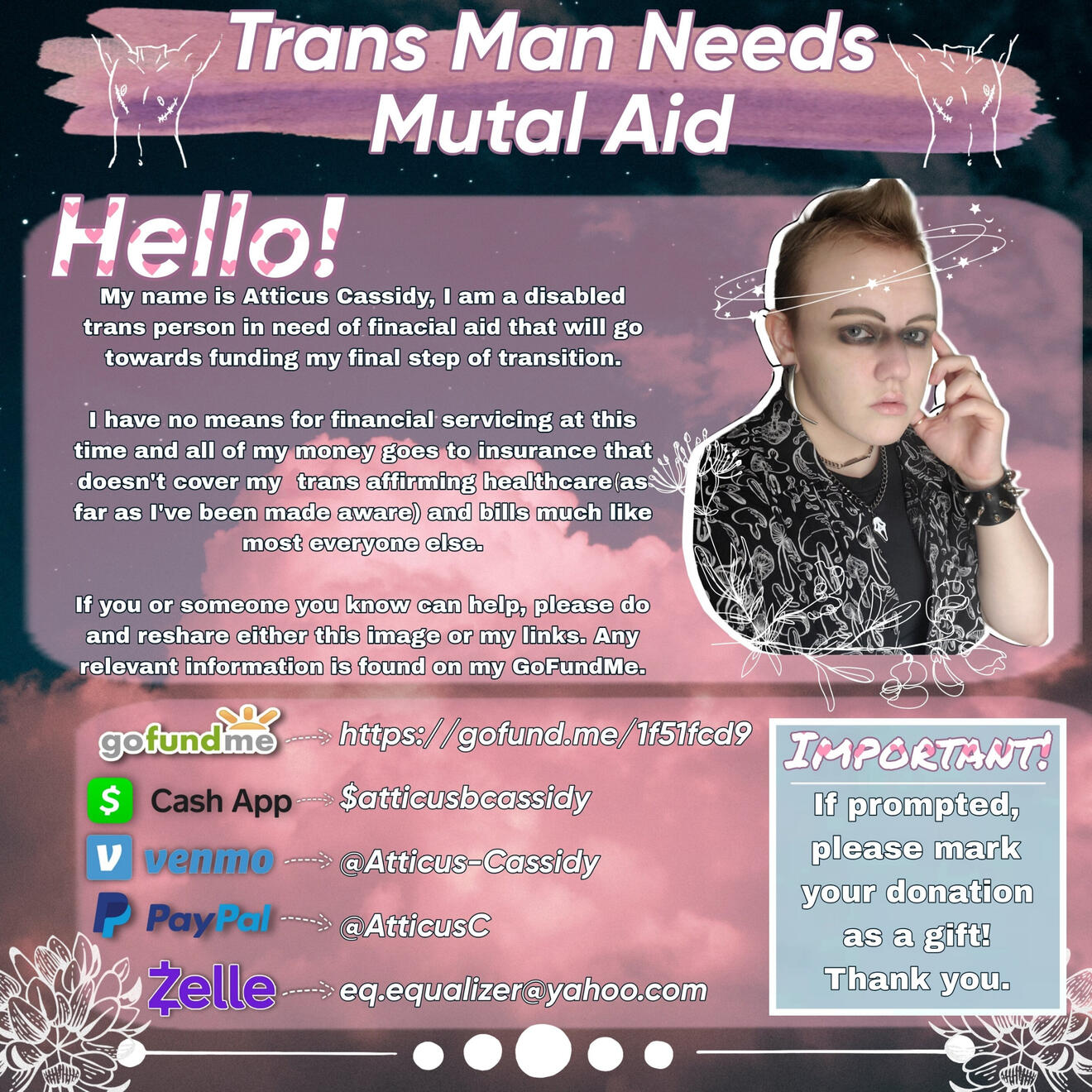 Mutual Aid Request Advertisement